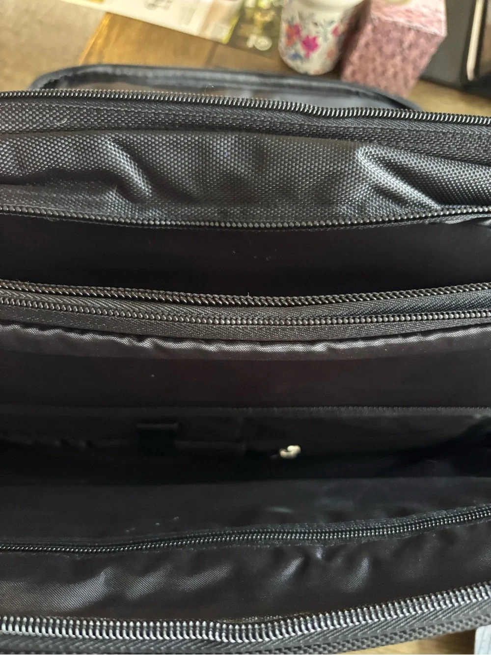 Calpak black Men's Laptop Briefcase with Front Zip Pocket